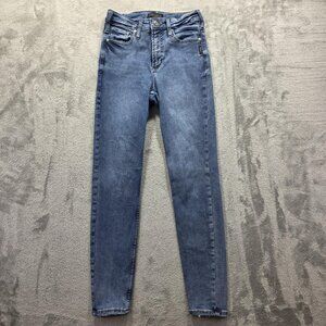 Silver Jeans Co Infinite Fit Jeans Womens Small Blue Denim Stretch Skinny L29